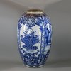 U721 Large Chinese blue and white ovoid vase, Kangxi (1662-1722)