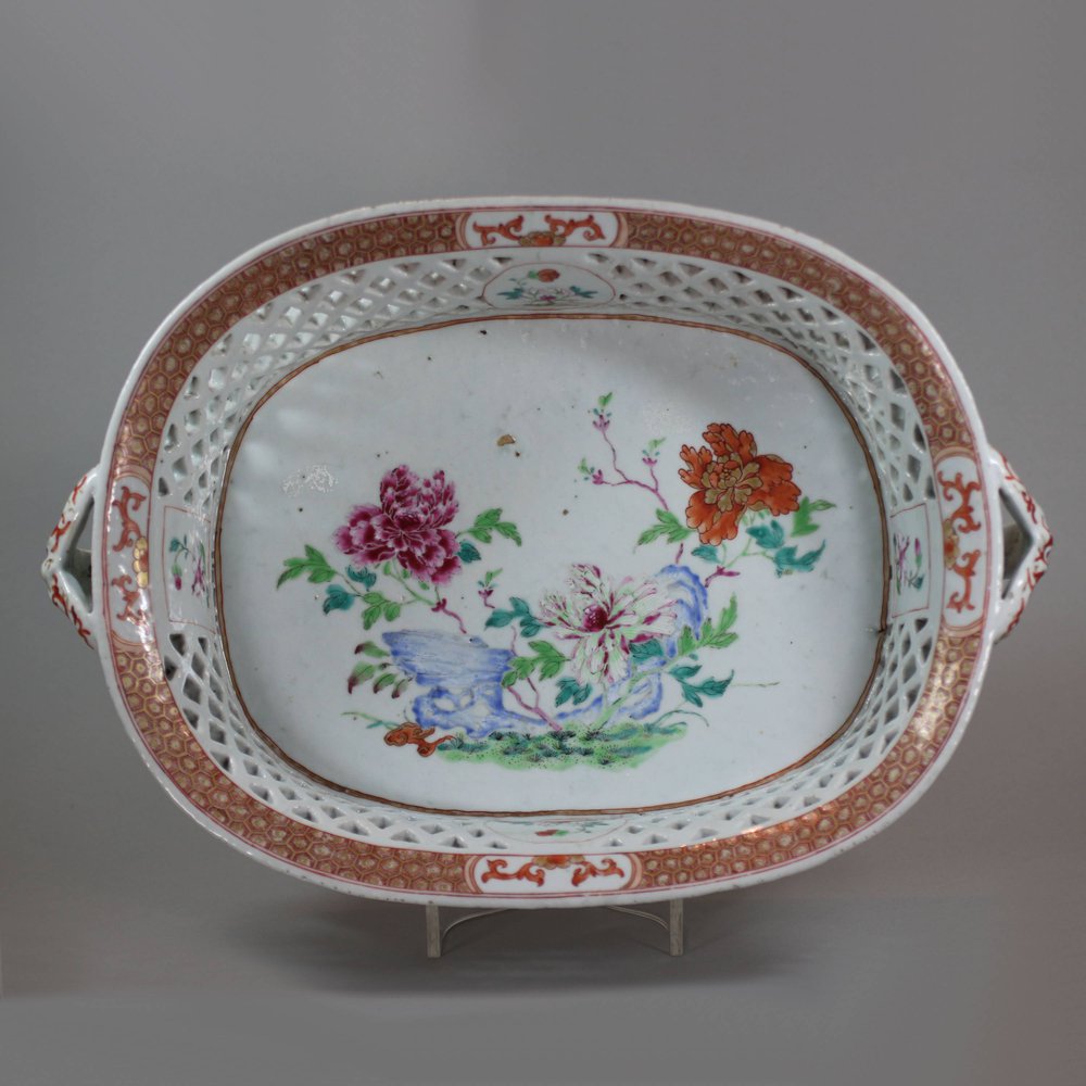 U750 Famille rose basket, Qianlong (1736-95)