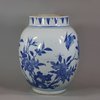 U783 Blue and white transitional jar, circa 1650