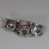 U791 Georg Jensen 830S silver and green chalcedony linked cabochon
