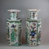 U802 Famille verte hexagonal vase, Kangxi (1662-1722)