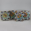 U831 Set of four Dutch Delft polychrome tiles, circa 1600-1630