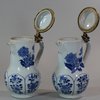 U839 Pair of Chinese blue and white ewers and covers
