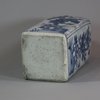 U938 Blue and white square-section flask