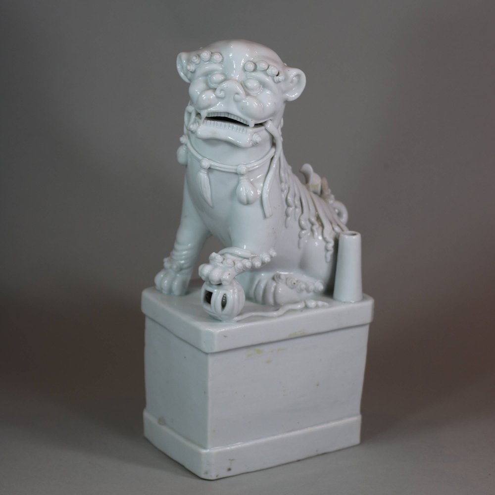 U955 Blanc de chine dog of Fo, Qing dynasty (1662-1916)