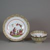 U962 Meissen gadrooned teabowl and saucer, circa 1730
