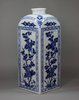 V192 Blue and white caddy,  Kangxi(1668-1722)