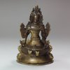 V212 Tibetan gilt bronze figure of Tara, 16th-17th century