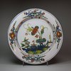 V229 Faenza faience plate, decorated in the Chinese style in blue