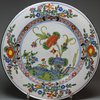 V235 Faenza faience plate, decorated in the Chinese style in blue