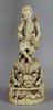 V250 Goanese ivory figure of a seated Christ depicted as a shepherd