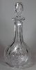 V291B Cut glass decanter and matching stopper, 19th century