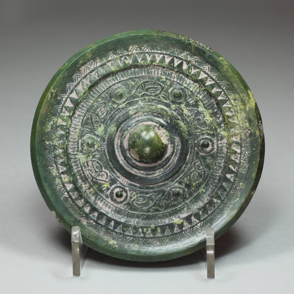 V385 Circular bronze mirror, Han dynasty (206BC-220AD)