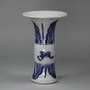 V574 Blue and white vase with flared rim, Kangxi (1662-1722)