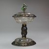 V67 Viennese rock crystal cup and cover, 19th century