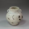 V814 Small Chinese white glazed jar, 14/15th century
