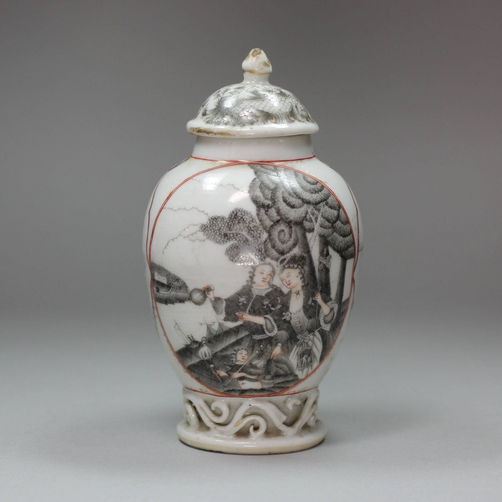 V911 Grisaille tea caddy, Qianlong (1736-95)