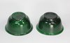 V964 Pair of green Chinese Peking glass bowls, diameter: 4 1/2in.