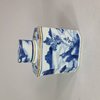 W100 Blue and white hexagonal caddy and cover, Qianlong (1736-95)