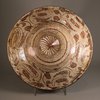 W108 Hispano moresque copper lustre moulded charger,Manises