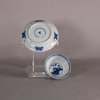 W166 Blue and white teabowl and saucer, Kangxi (1662-1722)