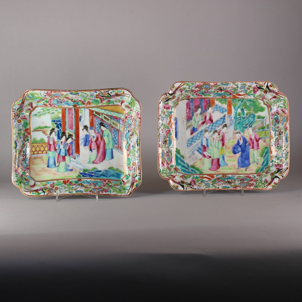W221 Pair of Chinese Canton plates, circa 1880