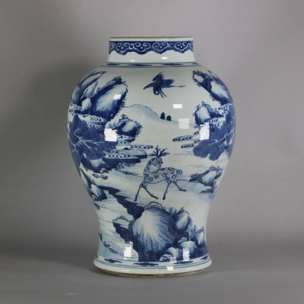 W240 Baluster landscape vase, Kangxi (1662-1722)