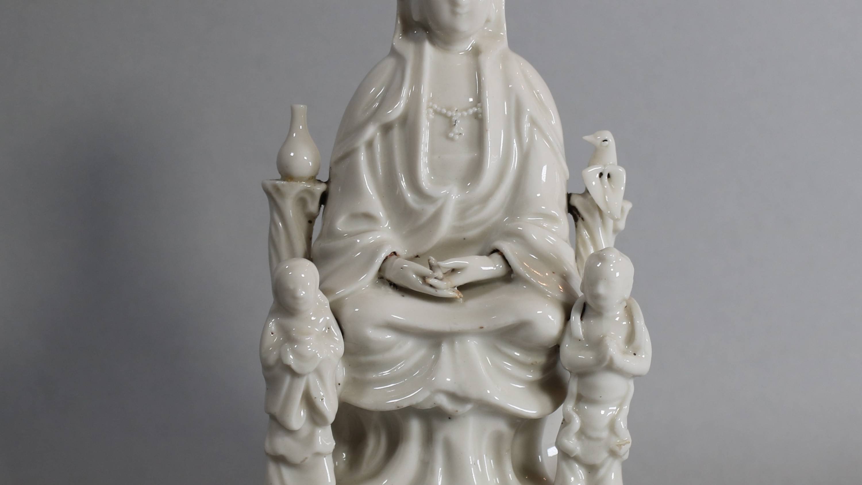 Vintage Blanc de Chine / Dehua newest Porcelain Seated Guangyin