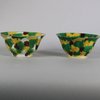 W390 Pair of Chinese brinjal bowls, Kangxi (1662-1722)