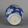 W399 Chinese blue and white ginger jar, Kangxi (1662-1722)
