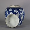 W402 Chinese blue and white ginger jar and cover, 19th century