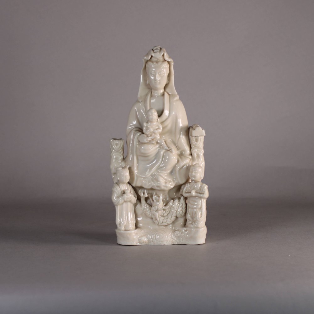 W413 Chinese blanc-de-chine figure of Guanyin, 18th century