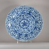 W419 Chinese blue and white charger, Kangxi (1662-1722)