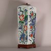 W423 Chinese famille verte square-section vase, Kangxi (1662-1722)