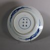 W43 Blue and white plate, Kangxi (1662-1722)