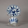 W467 Chinese blue and white teabowl and saucer, Kangxi (1662-1722)
