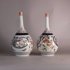 W475 Pair of Japanese Imari bottle vases, Edo Period, early 18th century