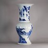 W513 Chinese blue and white yen-yen vase, Kangxi (1662-1722)