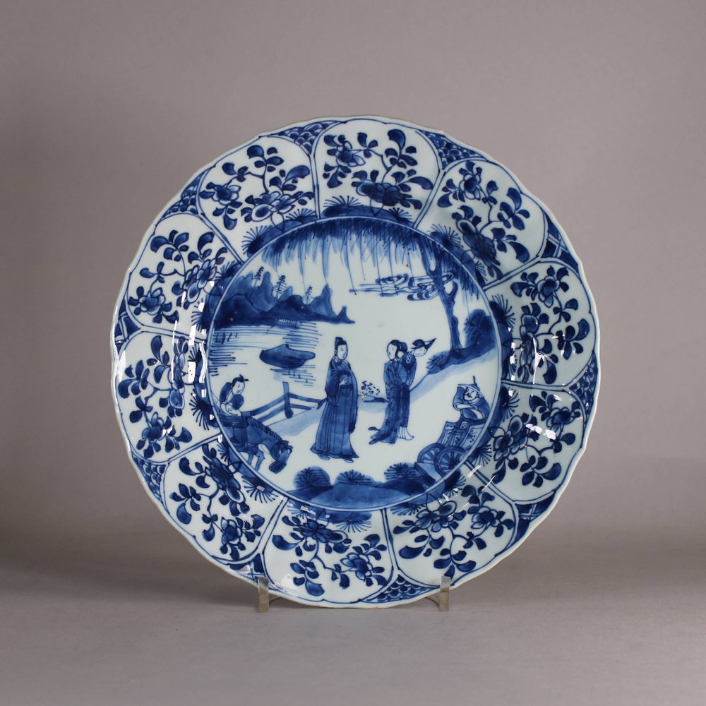 W561 Chinese blue and white plate, late Kangxi (1662-1722)