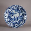 W562 Chinese blue and white plate, late Kangxi (1662-1722)