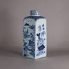 W564 Chinese square bottle vase & cover, 18th century