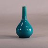 W591 Chinese miniature turquoise long-necked bottle vase, Qianlong (1736-1795)