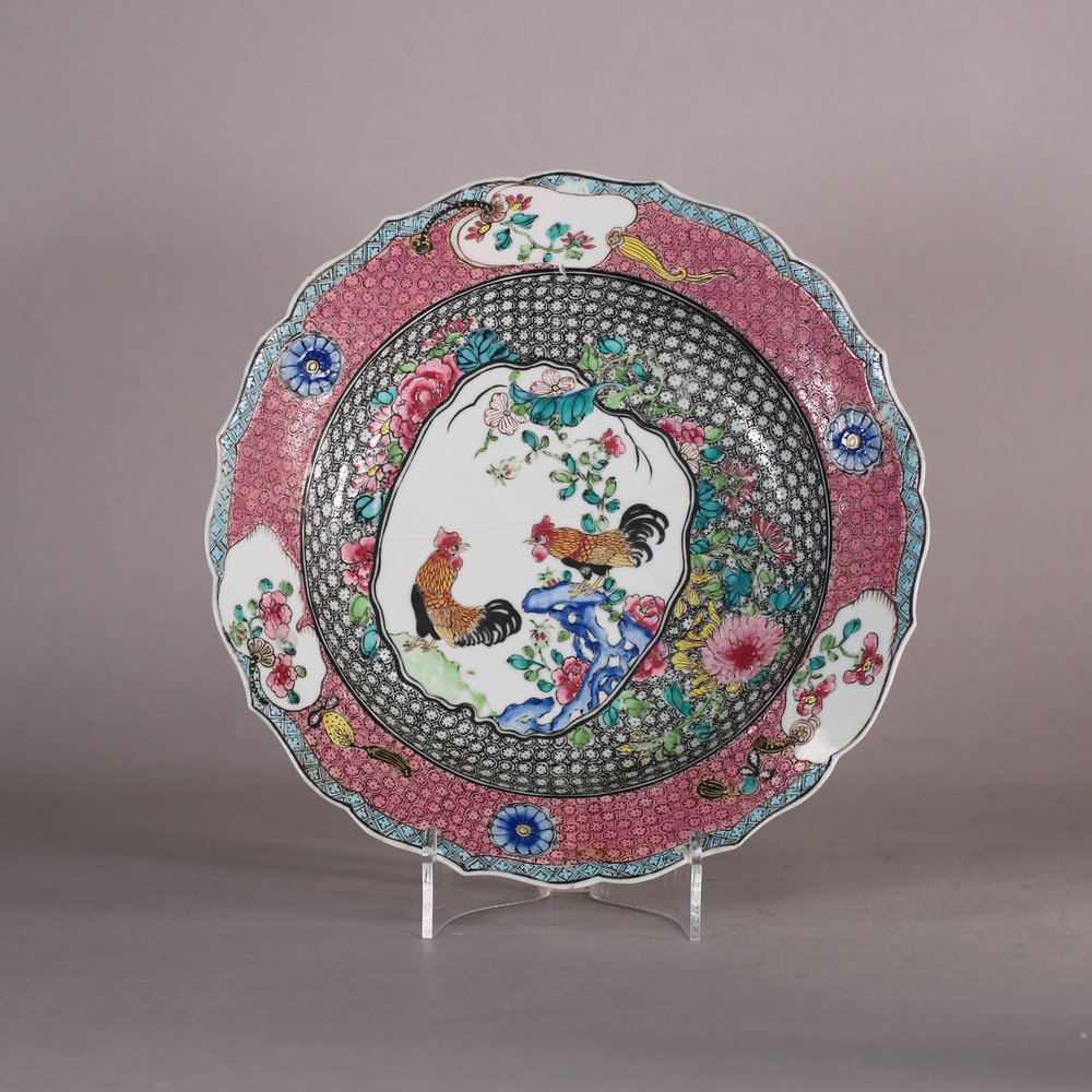 W598 Chinese famille rose plate, Qianlong (1736-95)