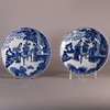 W626 Pair of Chinese blue and white saucers, Kangxi (1622-1722)