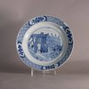 W649 Chinese blue and white 'Riot of Rotterdam' plate, early Kangxi (1662-1722)