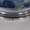 W672 Chinese blue and white square bowl with silver mount, Kangxi (1662-1722)
