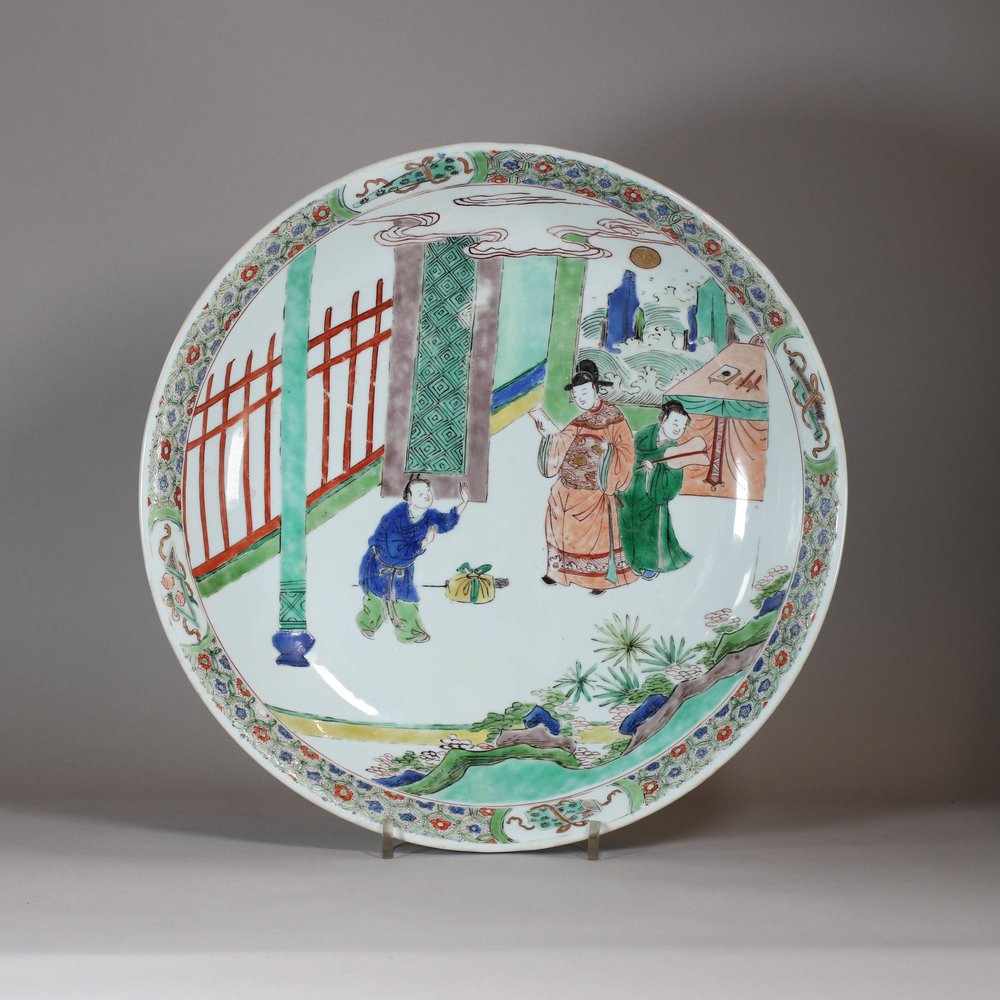 W676 Chinese famille verte plate, Kangxi (1662-1722)