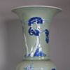 W727 Underglaze-blue and copper-red decorated celadon 'phoenix-tail' vase, Kangxi (1662-1722)
