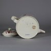 W736 Leeds cylindrical creamware teapot, c.1775