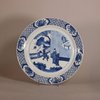 W777 Chinese blue and white plate, Kangxi (1662-1722)